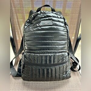 Kendall & Kylie Shiny Black Puffer Backpack